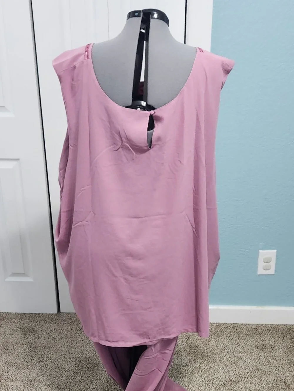 Roaman's 44W 3Pc Sequin Pant Suit Set 03-0323-0 Mauve Pink Plus Size